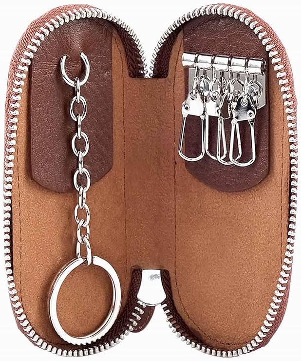 Damy Genuine Leather Keychain 786 - Taba