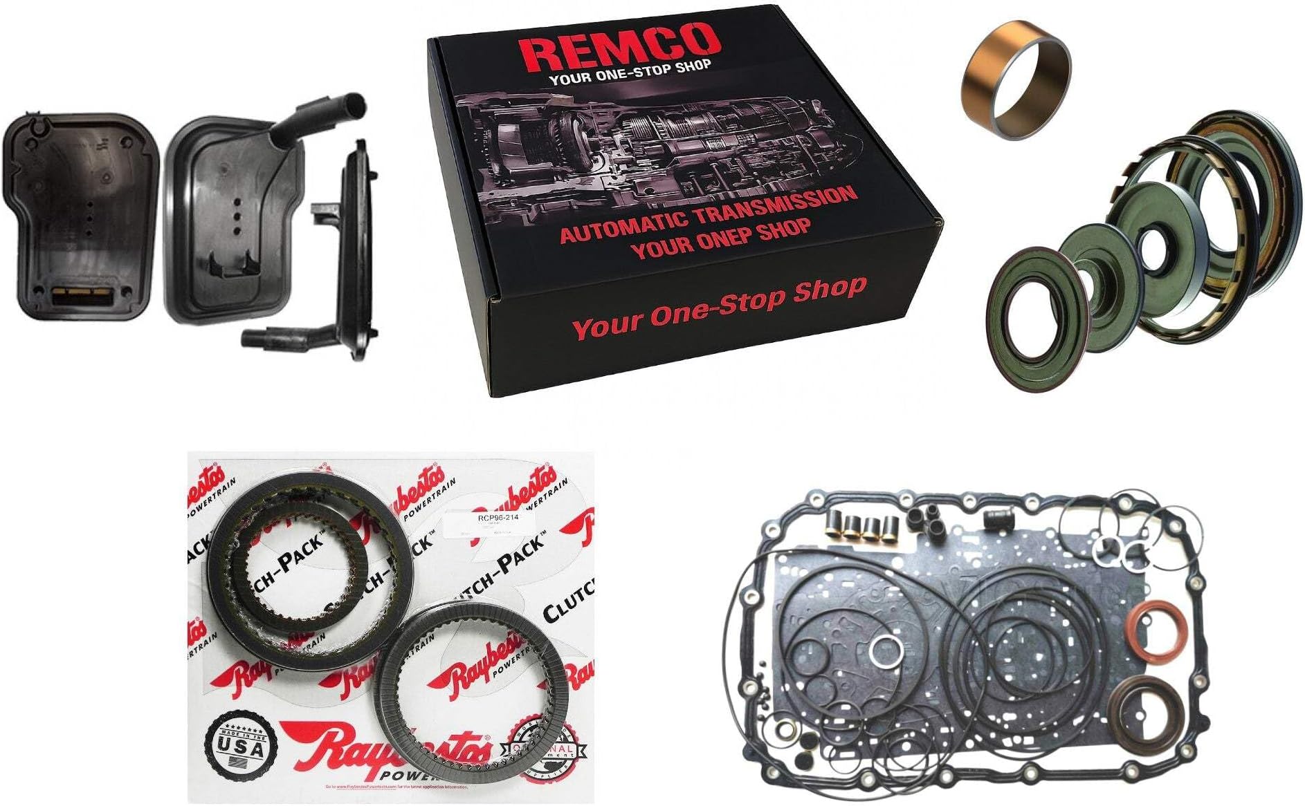 6L80E 6L90E [06-UP] Automatic Transmission Rebuild Kit Full Overhaul Raybestos Clutches Pump Bushing Filter and Pistons