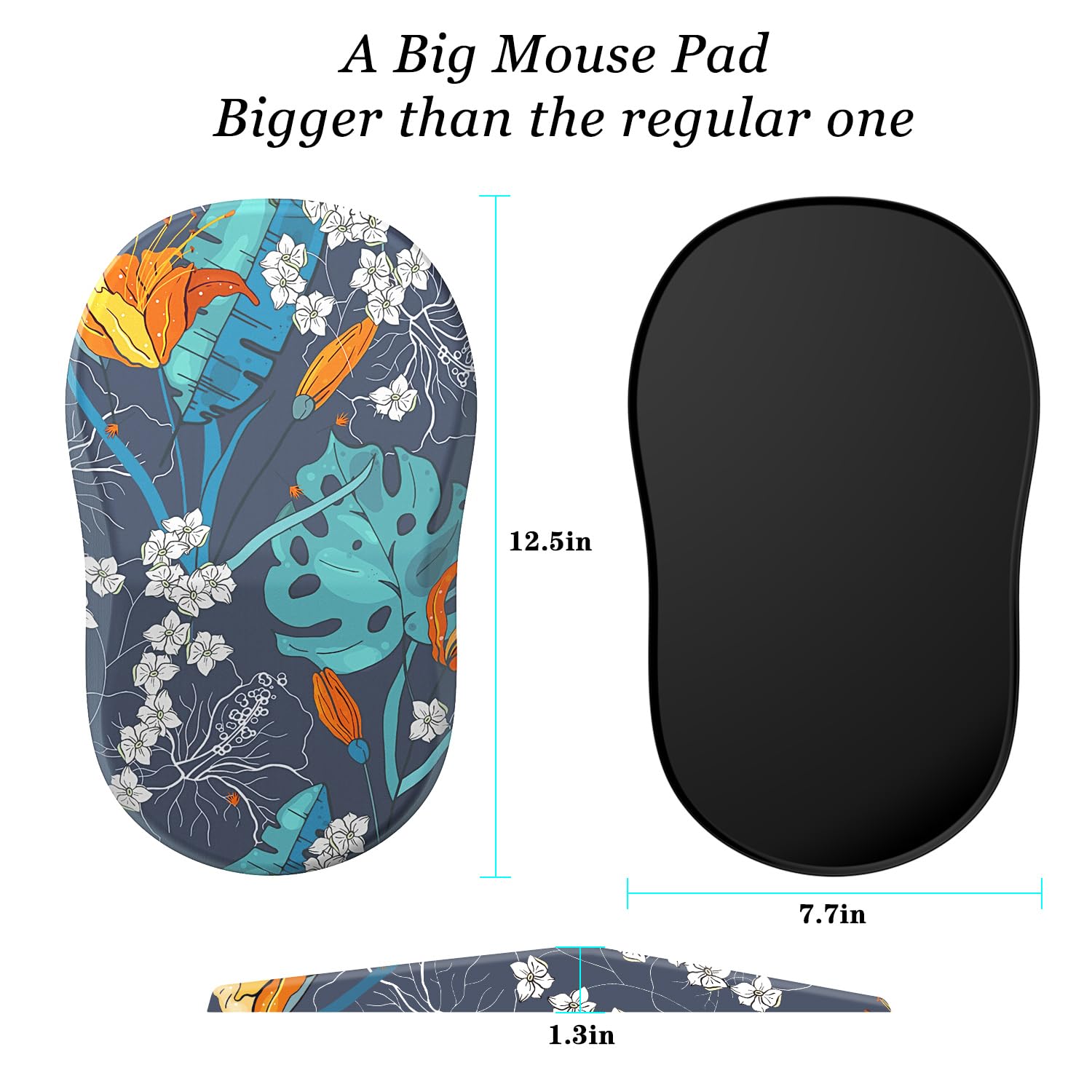 HUEILM - Tappetino per mouse ergonomico con poggiapolsi e poggiapolsi per il polso, in memory foam con base antiscivolo in PU, comodo tappetino per mouse perfetto per ufficio e casa