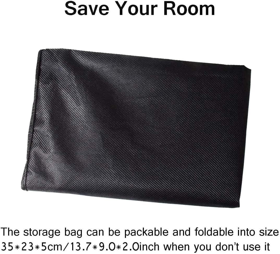 WITERY 180L Large Storage Bag Garden Furniture Cushion Storge With Zip Waterproof Sturdy 600D Oxford Moving Clothes Storage Bags Organizer Bags For Bedding, Duvets, Pillows, Clothes (Black 2pack)