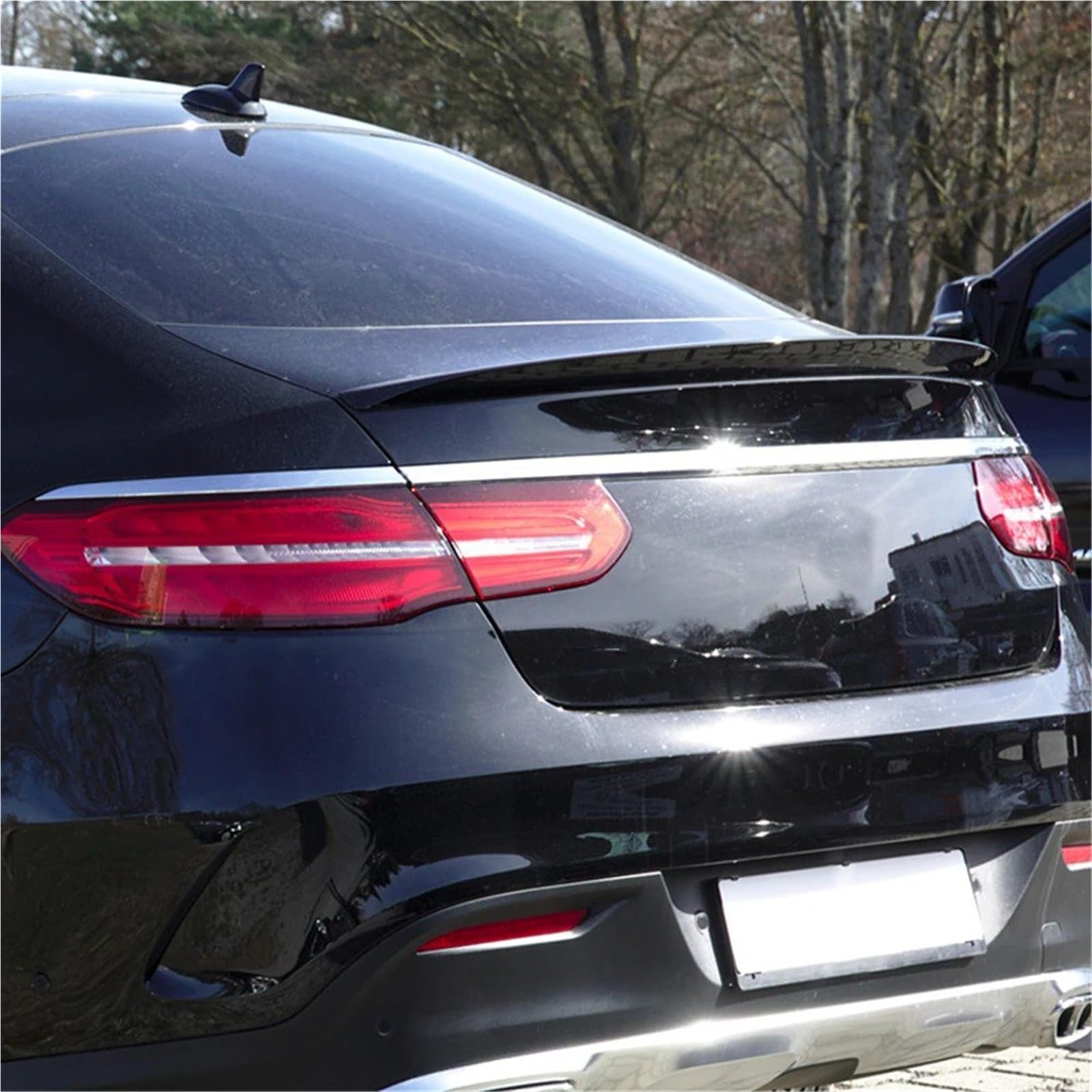 Dla M&ercedes Dla B&enz GLE Coupe 2016-2018 Lotka Tylny Skrzydło Na Klapie Spoiler Bagażnika Zewnętrzne Akcesoria Dekoracyjne Spojler Tylny Trunk Wing(Glossy Black)