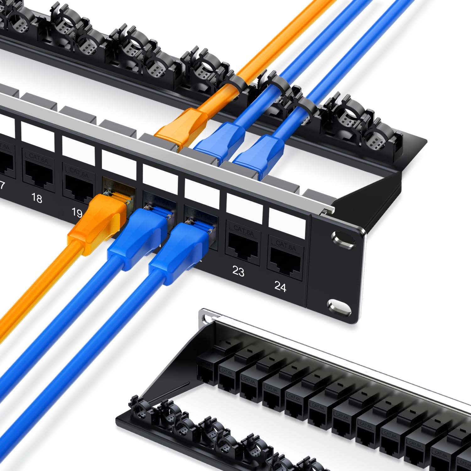 Zs Rj45 Card Making Dies 24 Port Cat6 Keystone Patch Panel - RJ45 Network Panel ...