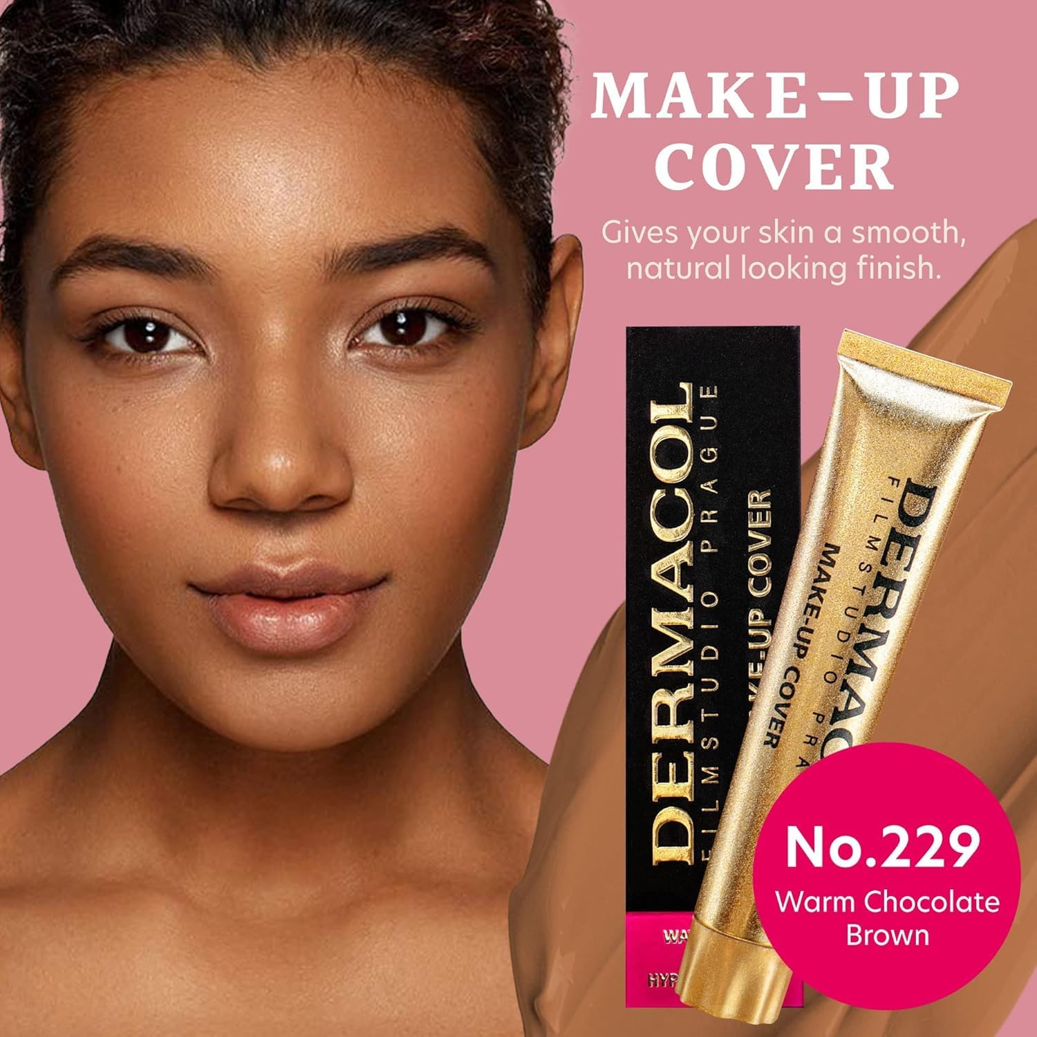 Dermacol - Full Coverage Matte Foundation with SPF 30, Waterproof Foundation for Oily Skin, Acne, & Under Eye Bags, Long-Lasting Makeup, 30g - Shade 229 - Image 3
