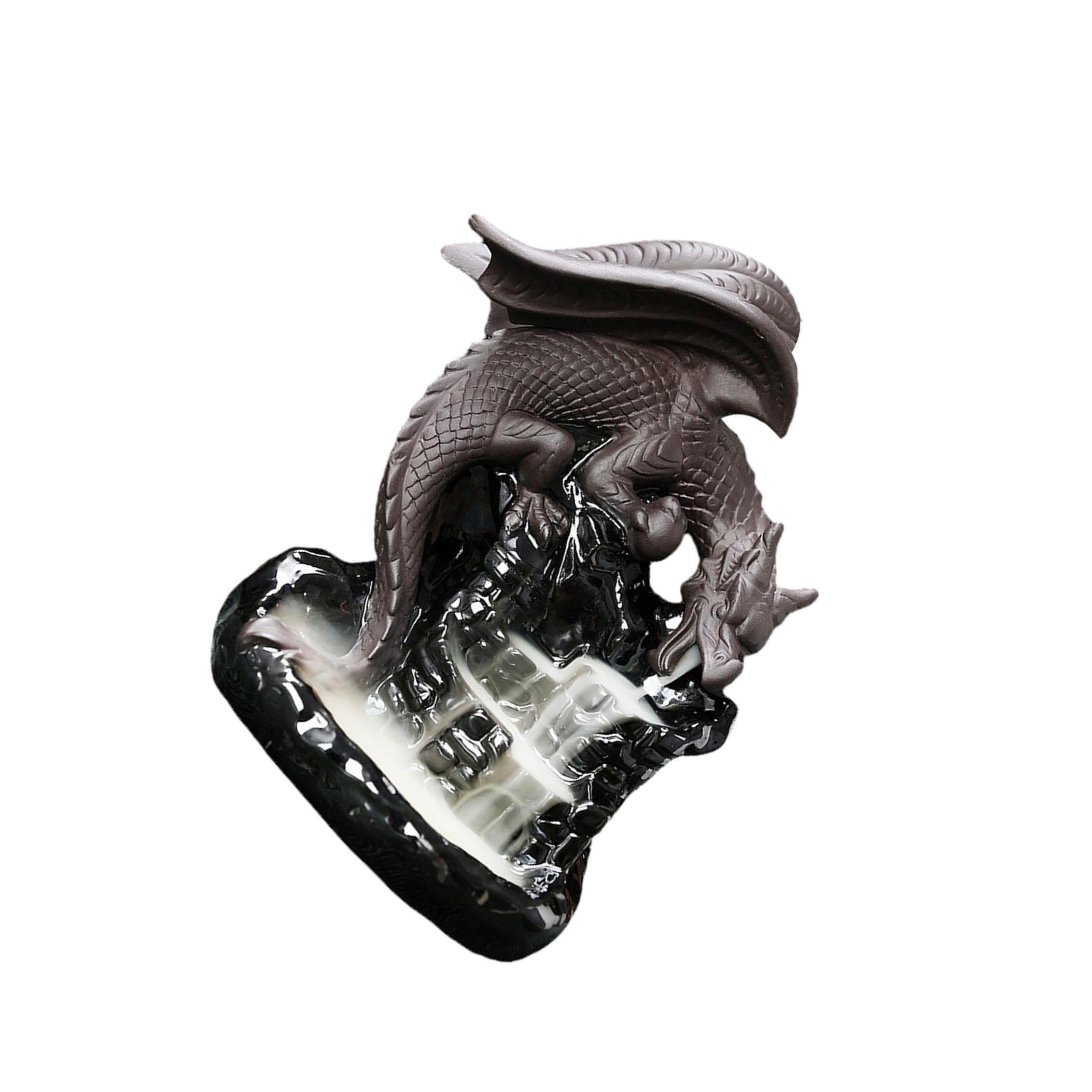 PIXZCSA Dragon Backflow Incense Burner Waterfall Ornament Premium Ceramic Crafted Dragon Ceramic Incense Burner Is Good For Home Decoration Waterfall Backflow