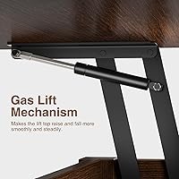 Vista 7 de Rolanstar - Mesa de café con tapa elevable, mesa de centro multifuncional convertible con cajones y compartimento oculto, se convierte en mesa