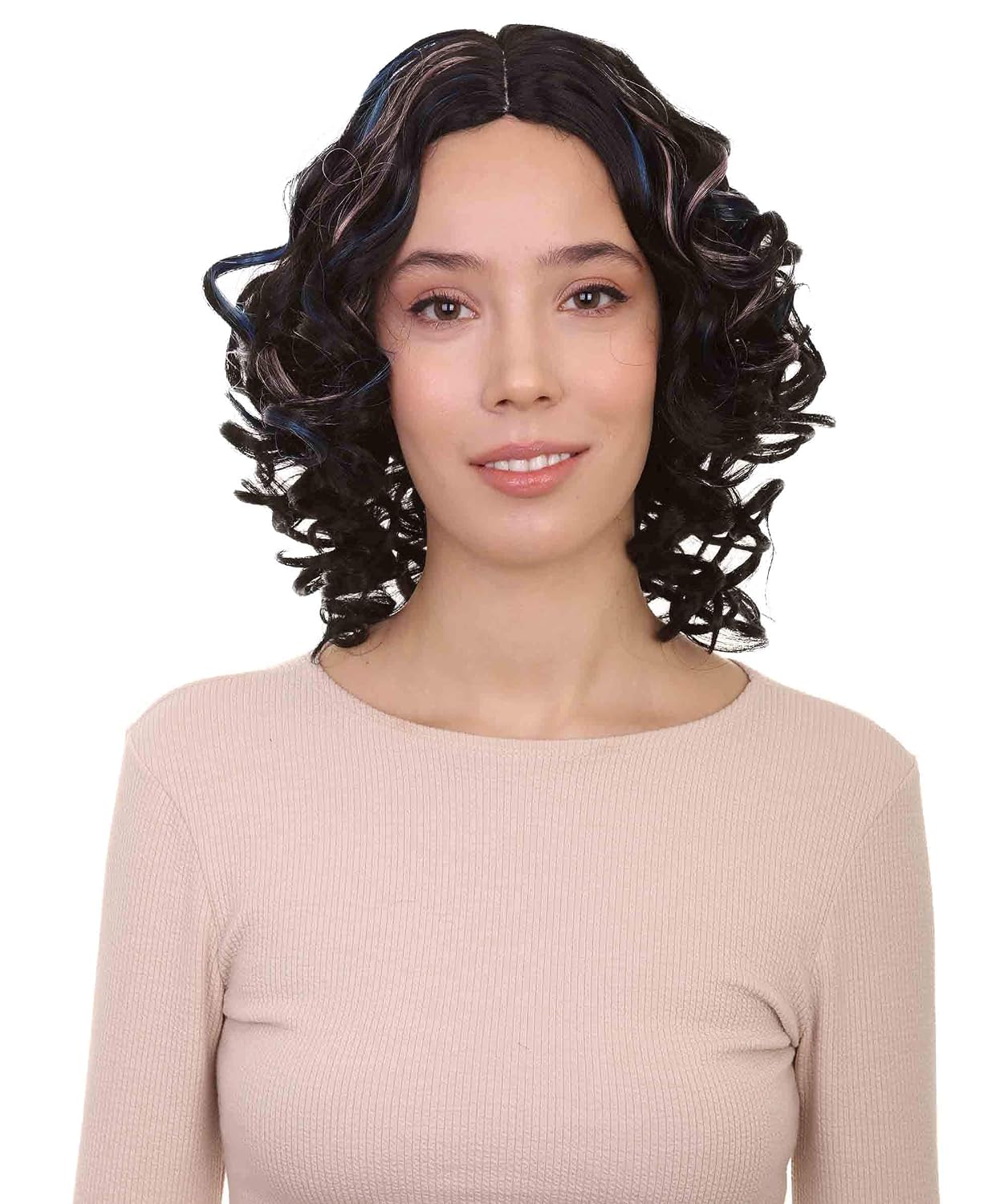 HPO Adult Women's California Curly Wig, Multiple Color Options, Best for Halloween