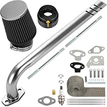 Mini Bike Air Filter Adapter with Exhaust Pipe Kit Replacement for MMB80 105cc
