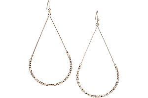 SpunkySoul Teardrop Hoop Earrings with Seed Beads for Women