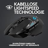 Logitech G502 LIGHTSPEED Wireless Gaming Mouse, HERO 16K Sensor, 16,000 DPI, RGB, Adjustable Weights, 11 Programmable Buttons, Long Battery Life, On-Board Memory, PC/Mac - Black (German Packaging) - 2