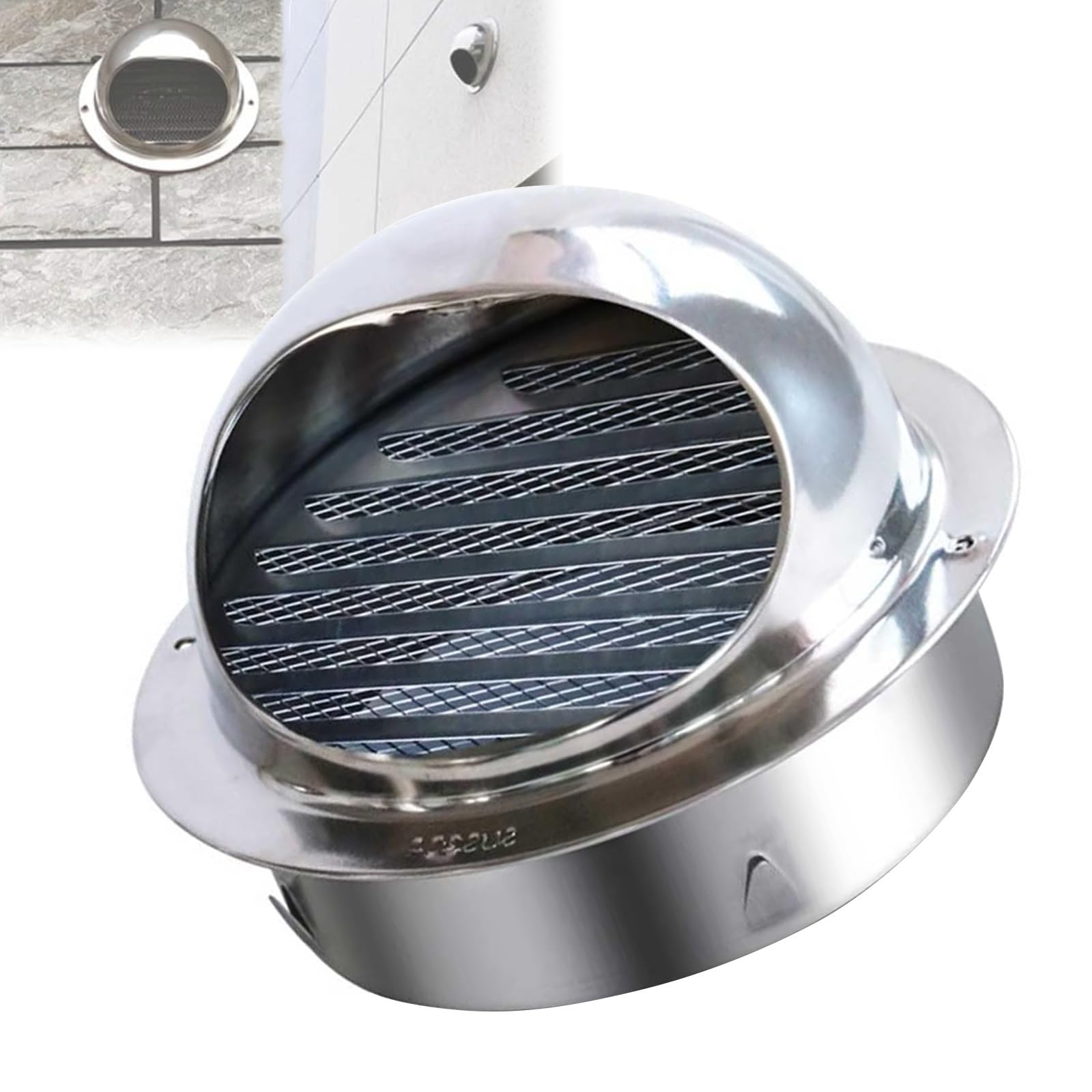 Grille d'aération murale pour hotte de cuisine évacuation extérieure ronde 180mm