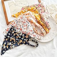 Vista 4 de Pañuelo para el cabello para mujer, pañuelo elástico para el cabello, bufanda de cabeza grande, estilo bohemio, teñido anudado, bufandas para niñas