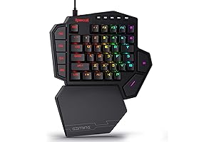 Redragon K585 DITI One-Handed Steno Keyboard for Ergonomic Typing and Gaming