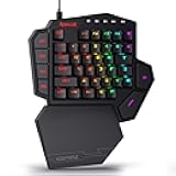 Redragon K585 DITI Wired One-Handed RGB Mechanical Gaming Keyboard, 42 Keys Type-C Professional Gaming Keypad w/Upgraded Hot-Swappable Socket, 7 Onboard Macro Keys & Detachable Wrist Rest