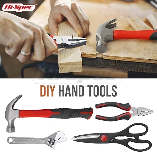 Miniatura 4 de Hi-Spec Kit de herramientas para el hogar de 54 piezas, color rojo, juego de herramientas manuales esenciales con caja de herramientas para el Rojo