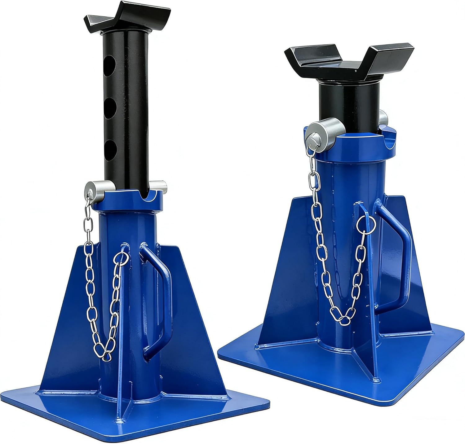 25 Ton Heavy Duty Car Jack Stands (1Pc), Adjustable Tall Jack Stands 15"-24.2", Wide Base Steel Car Stand with Lock Pin – Professional Style Hand Jack Support for Trucks, Trailers, and Heavy Equipment