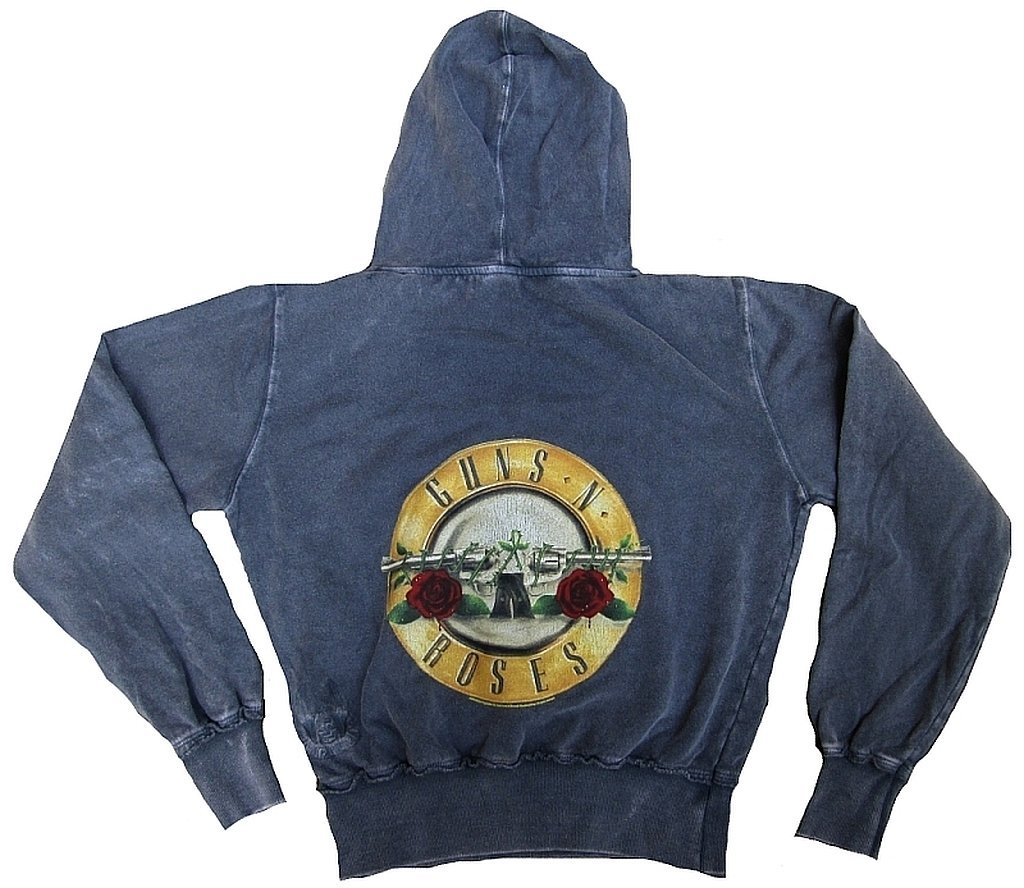 Amplified Damen Lady Sweatshirt Hoody Hoodie Sweater Kaputzen Pulli Shirt Grau Stonewash Gray Official Guns N Roses Merchandise Drum Logo Vintage Rock Star VIP Rockstar Design