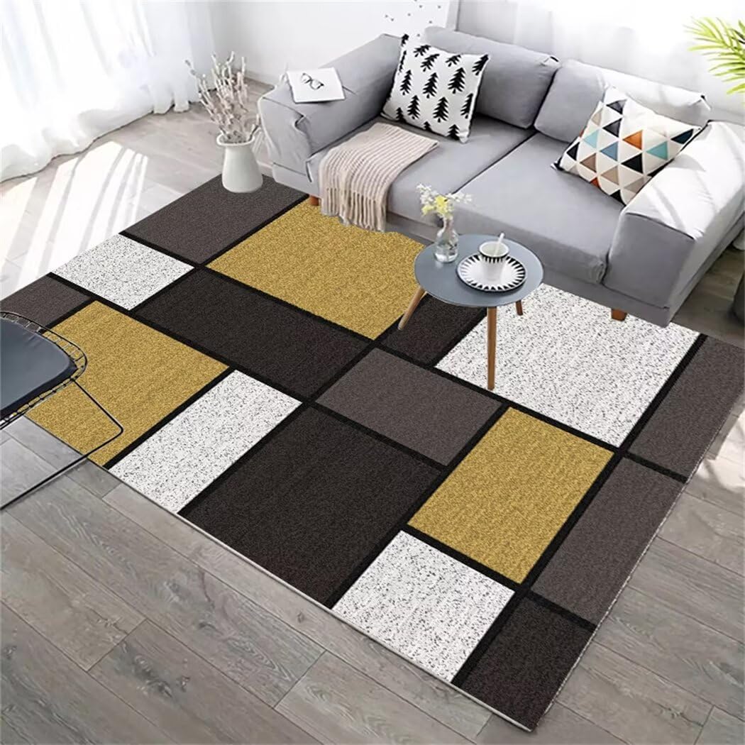 Tapis antitache et antidérapant xxl jaune pour éviter les chutes