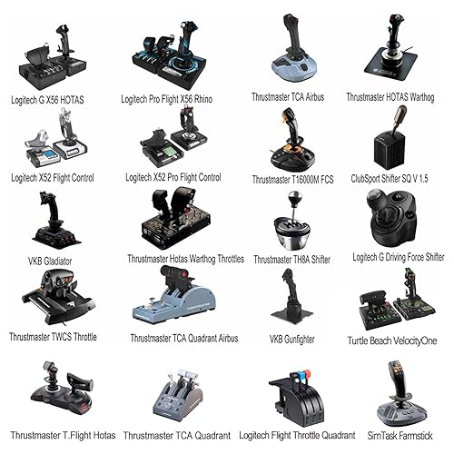Miniatura 5 de EG STARTS 2 Pack Chair Mount Hotas Mount Joystick Mount Compatible Logitech X52X52 ProX56X56 Rhino Hotas, Thrustmaster T. Flight HotasT.16000M