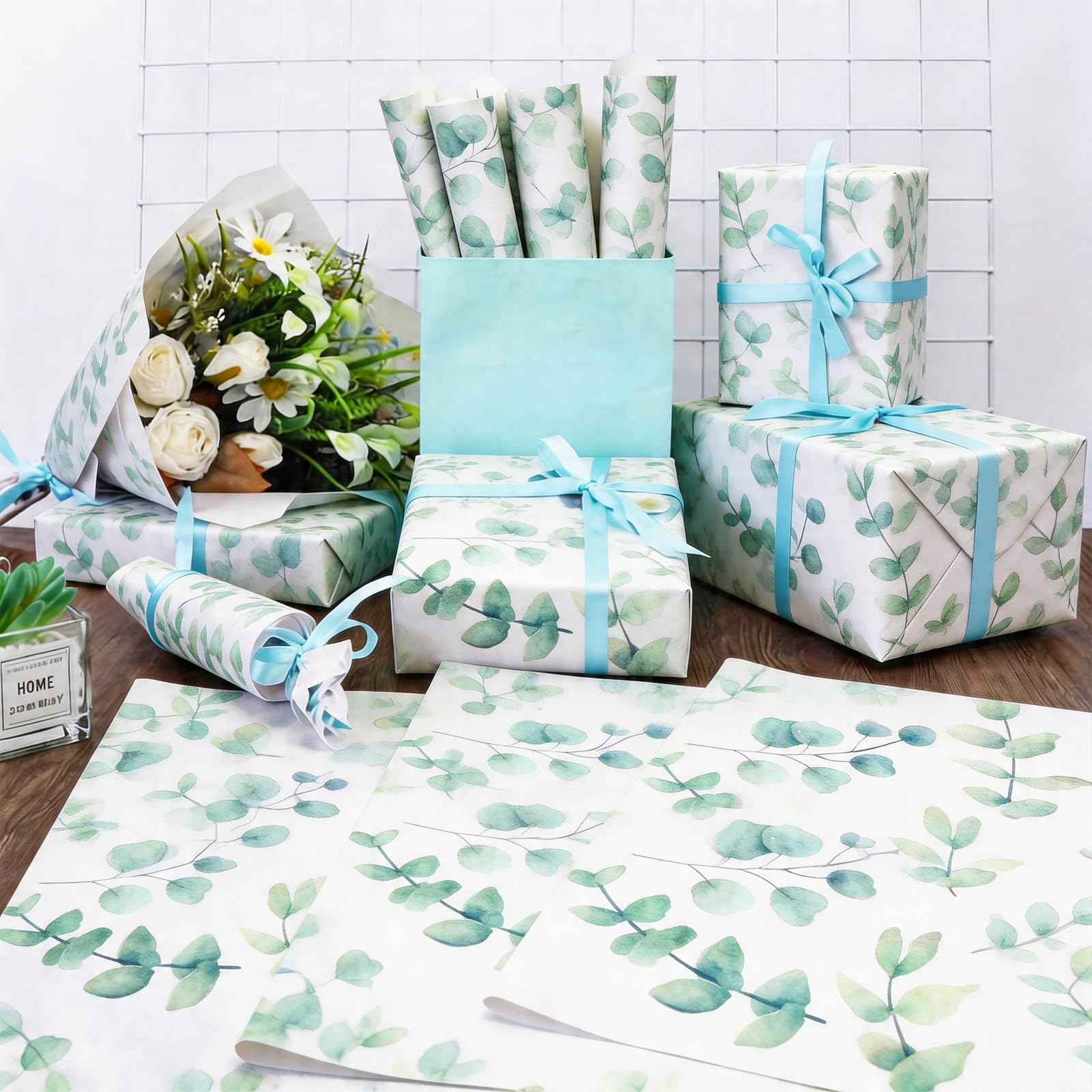 200 Sheets Wildflower Tissue Paper, Watercolor Floral Gift Wrapping Paper for Birthday, Mother's Day, Wedding & Baby Shower, Large 50x35cm Flower Art Tissue for Gift Bags & Hampers, 20x14 in
