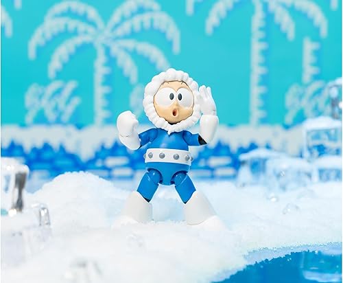 Miniatura 4 de Figura móvil de Ice Man de 4 pulgadas con accesorios y cabeza y manos alternativas Mega Man (1987) Modelo de videojuegos por Jada 34223