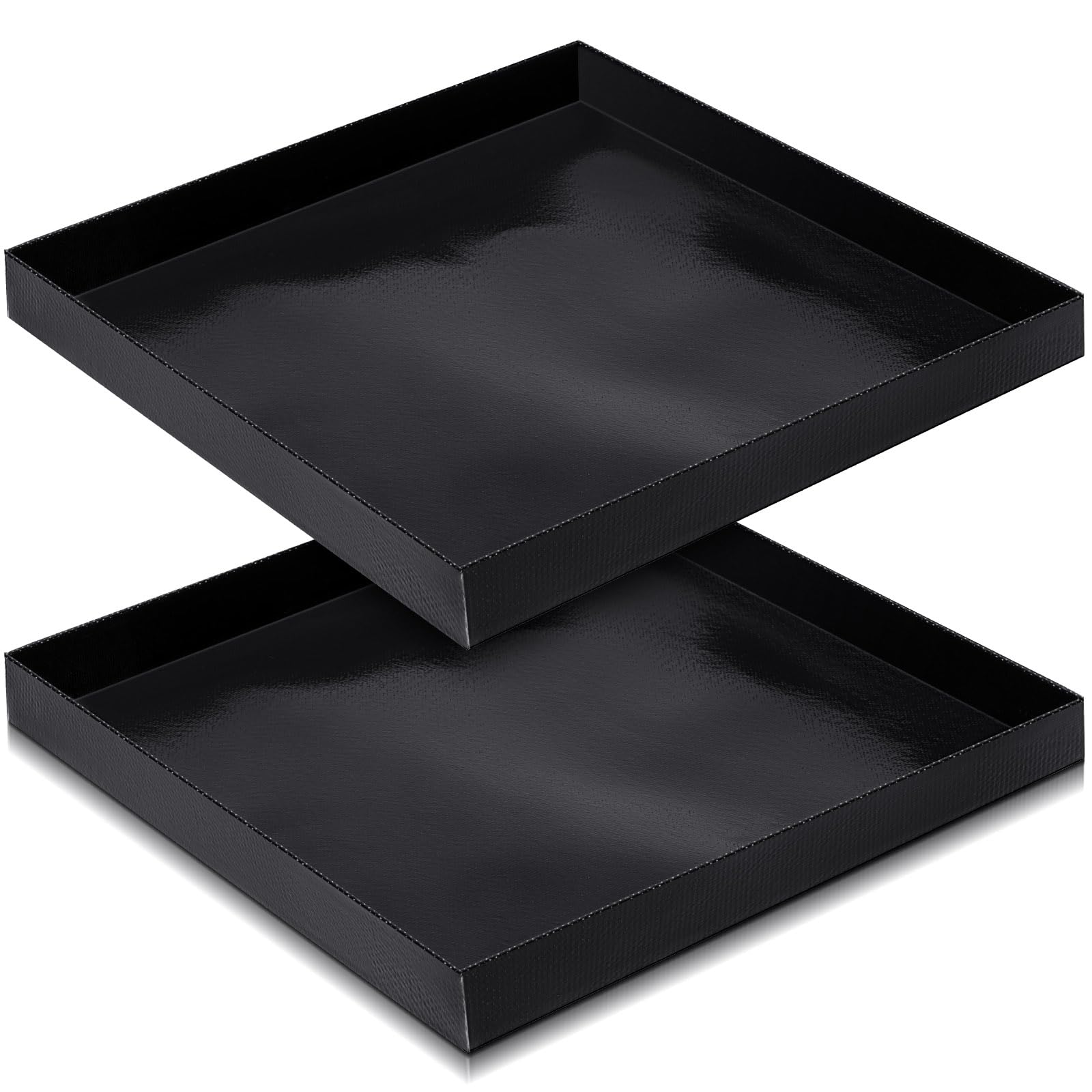 Teenyyou 2 bandejas antiadherentes de PTFE de 11 x 11 x 1 pulgadas, para accesorios rápidos, patatas fritas, alas de pollo, calentamiento de pan