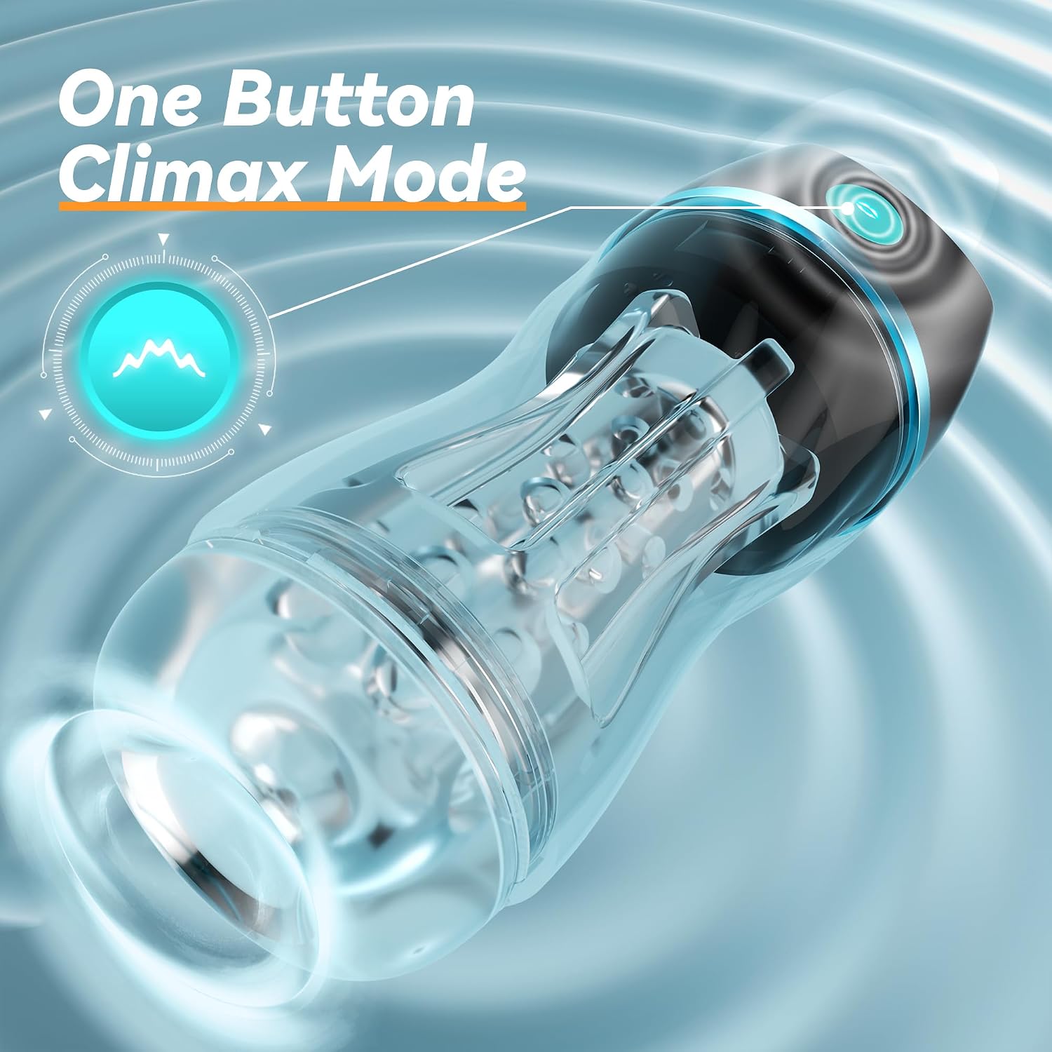 Edible Sensual Delights Massage Kits with APP Control - EINSEO Transparent Outer Shell Adult Sex Toys with 3 Suction & 7 Vibration Pocket Pussy, Male Stroker Penis Pump for Men Masturbation