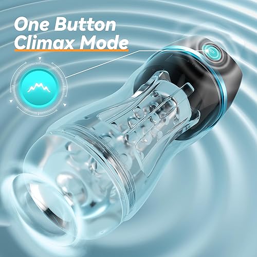 Miniatura 35 de Masturbadores machos de succión automática: 7 vibraciones y succión mejoradas, manos libres, bolsillo para coño macho, con textura realista 3D