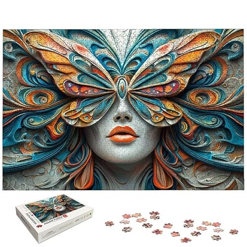 Puzzle 1000 Pezzi Farfalla, Puzzle Donna in Legno per Adulti, Misura: 75x50 cm, Puzzles 1000 Pezzi per Adulti, Giochi Educativo per Famiglie, Puzzles per Idea Regalo Donna, Decorazioni Casa, -6007