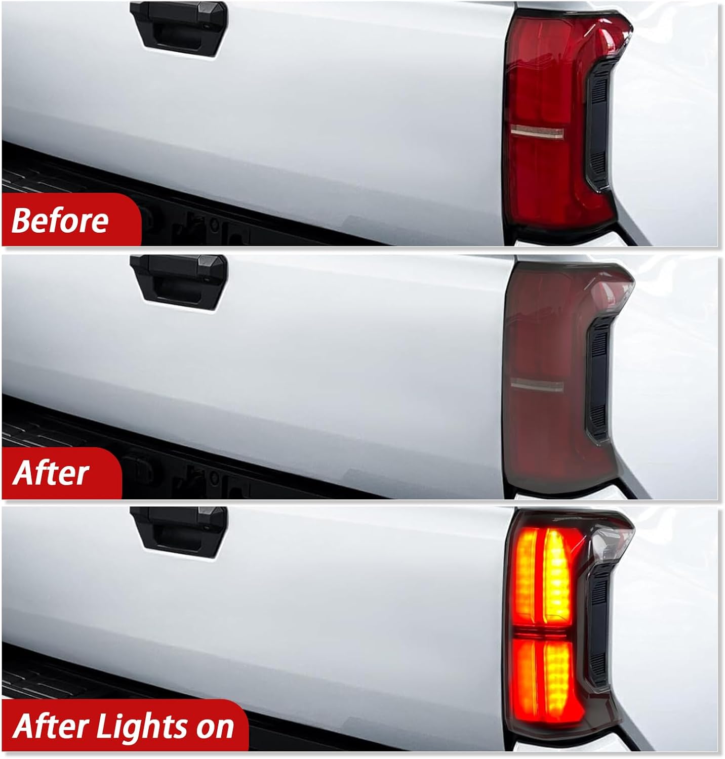 Taillight Protector Cover Fit for Toyota Tacoma 2025-2024, Smoked Black Tail Lamp Shield, Custom Fit 2PCS, Peel Stick, Gen 4 Tacoma Accessories
