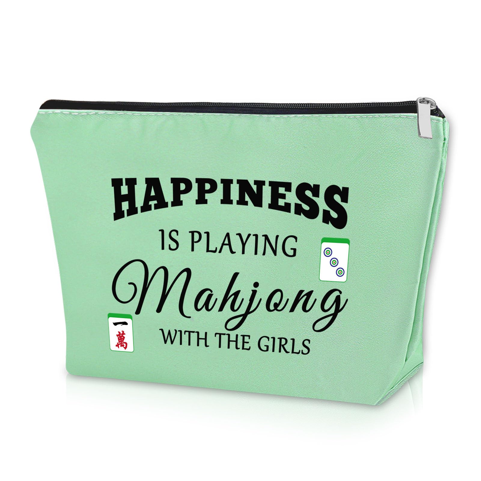 Mahjong Kosmetiktasche – Geschenk Für Spieler, Wasserabweisend, 26,5x17 Cm, Bunte Designs