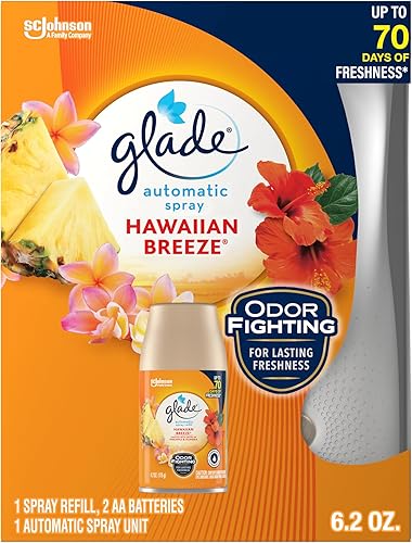 Glade spray ambientador automático kit de inicio, brisa hawaiana