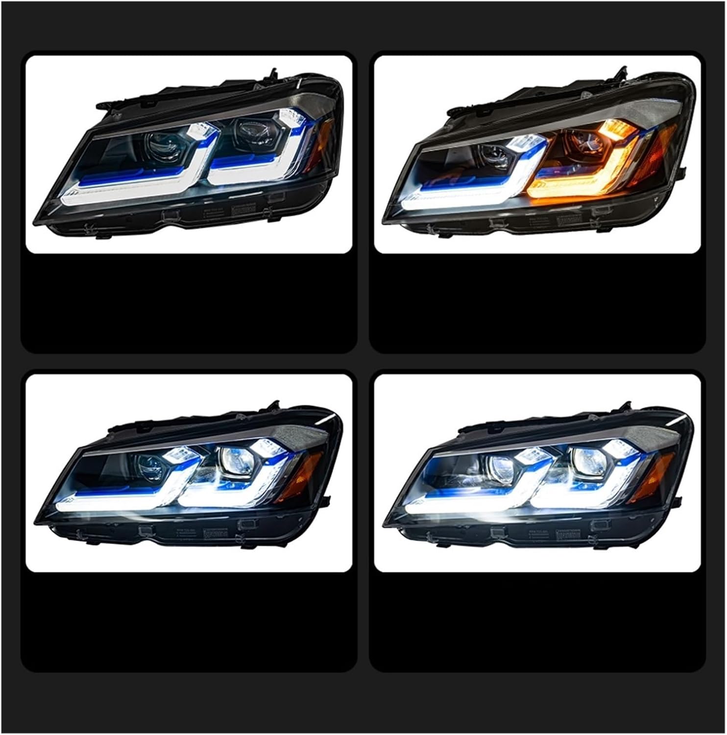 Car Lights Compatible For BMW X3 F25 Headlight 2010-2013 Head Lamp Projector Lens Automotive(Halogen A,For Right Hand Drive)