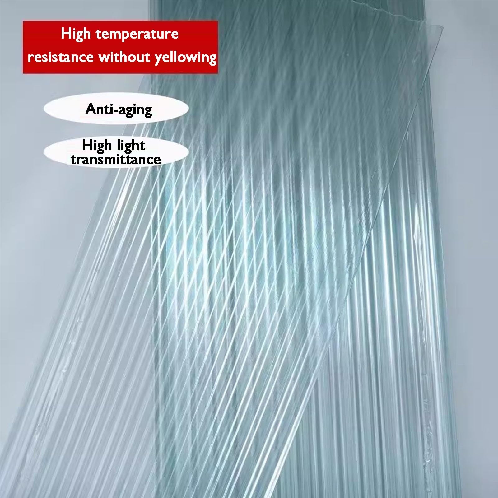Pannello di rivestimento ondulato per tetto, isolato, copertura in plastica per serre, copertura per esterni, cortili, terrazze (5 pezzi, 0,9 x 0,5 m)