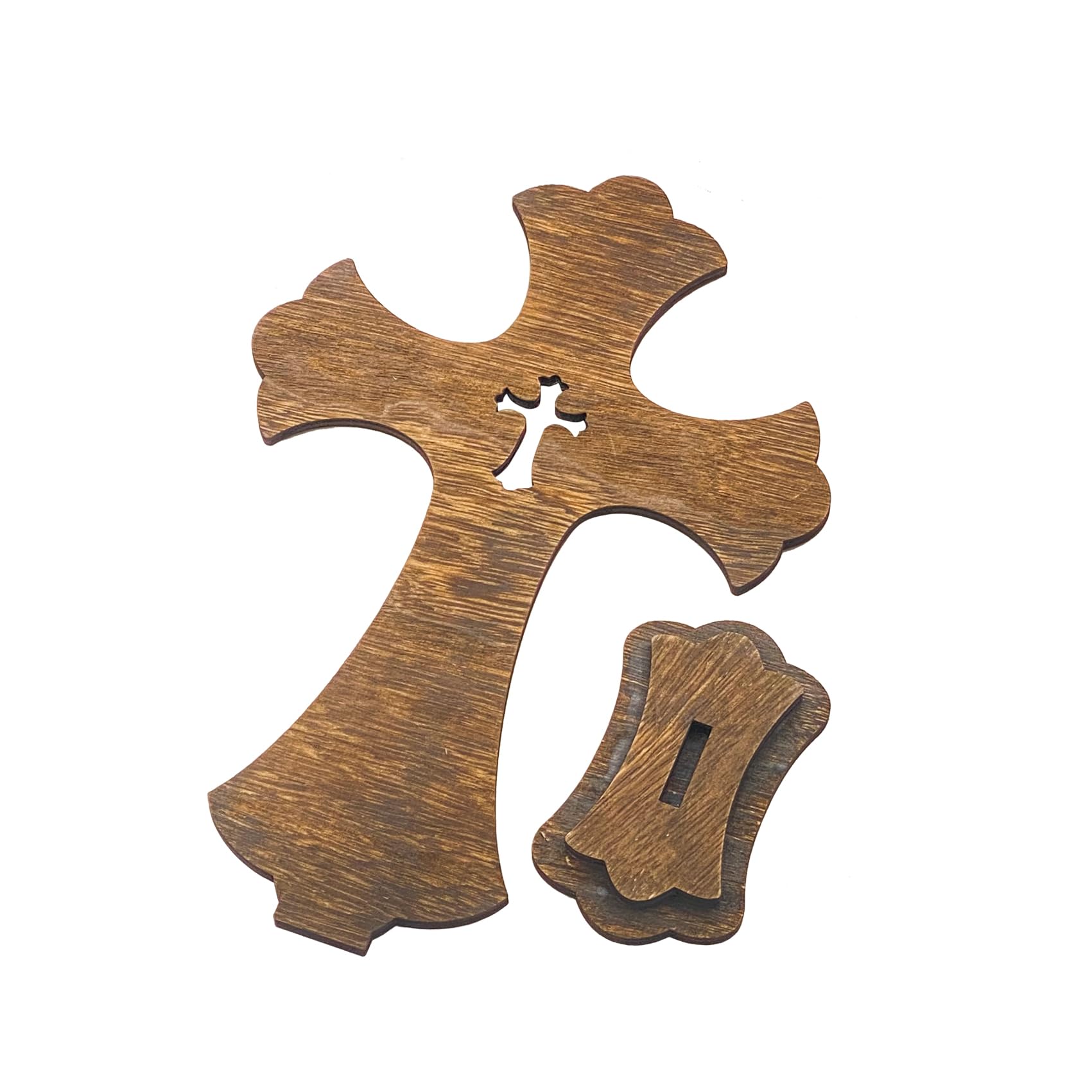 Snapklik.com : 12 Inch 12 Pack Brown Wood Crosses Torched Wooden ...