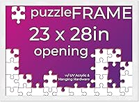 Vista 43 de Poster Palooza Kit de marco para rompecabezas de 21.25 x 15 pulgadas, incluye hojas de pegamento para rompecabezas, marco de madera blanca