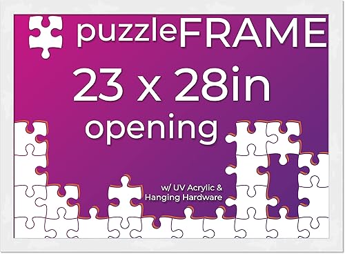 Miniatura 42 de Poster Palooza Kit de marco de rompecabezas de 26.5 x 38.5 pulgadas, incluye hojas de pegamento para rompecabezas, marco de rompecabezas de madera