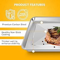 Vista 5 de Air Fryer Tray Replacement for Cuisinart TOA-60 TOA-65 TOA-70 Toaster Air Fryer Convection Oven, 12.4 * 11'' Mesh Air Fryer Stainless Steel Basket