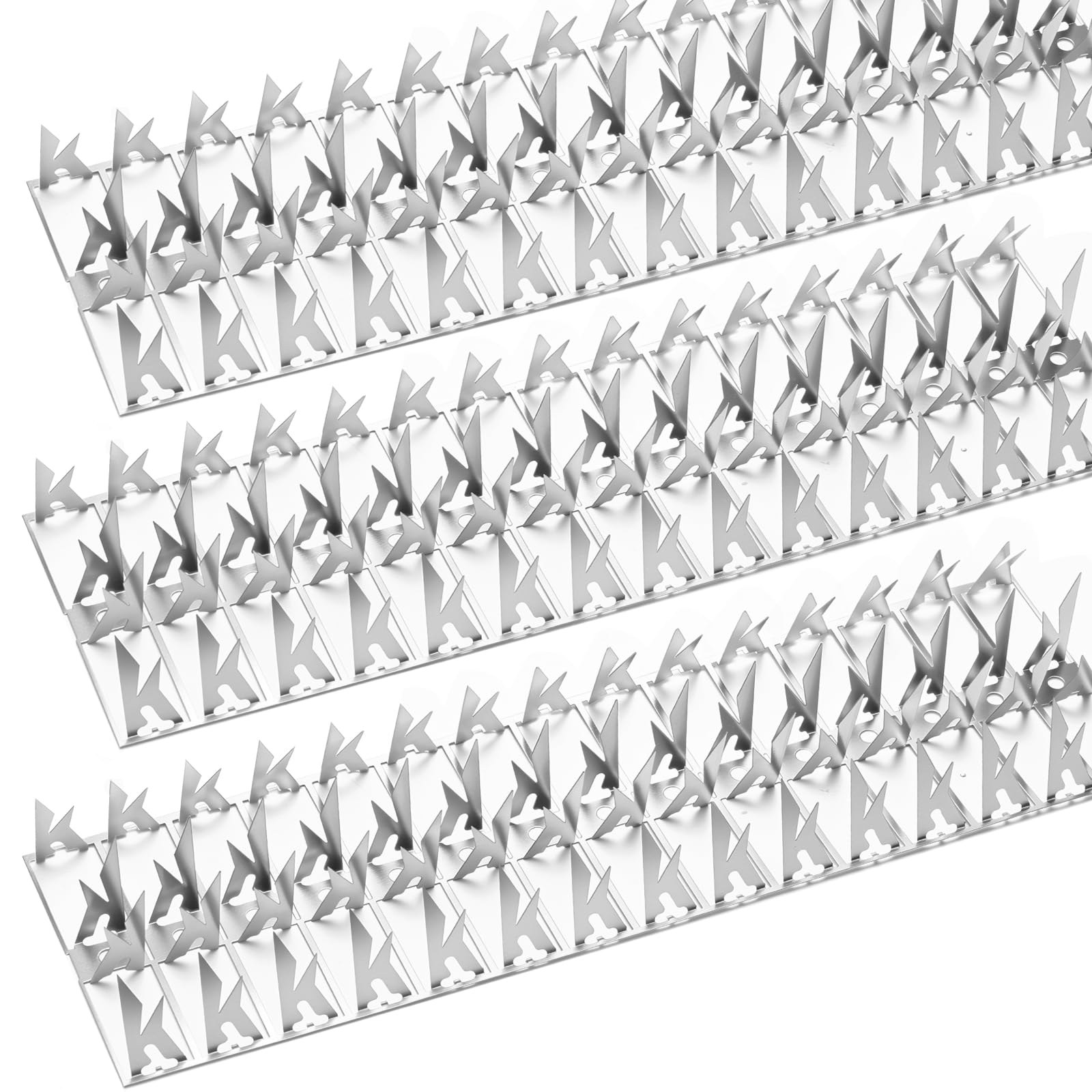 5 Pack Stainless Steel Squirrel Spikes for Bird Feeder, 5 FT Squirrel Spikes for Bird Feeder Pole, Keep Squirrels, Raccoon Away, for Wall Fence Garden Roof Yard, Easy to Install