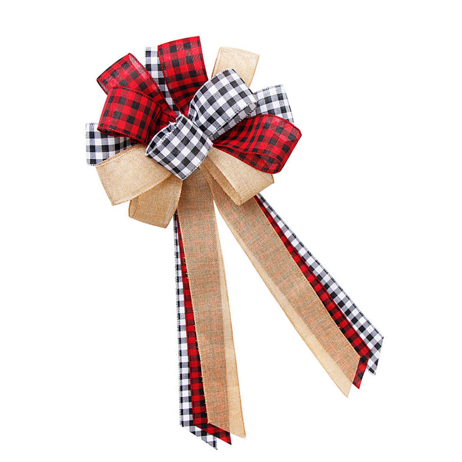 carotoe Christmas Outdoor Parties Bowknot Sturdy Bowknot Ornament Decorative Ribbon for Christmas Tree and Holiday Event Decorations