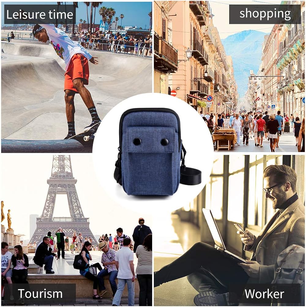 Miniatura 5 de YIPINU - Bandolera pequeña para hombres y mujeres, con bloqueo RFID mejorado, elegante y fácil de llevar