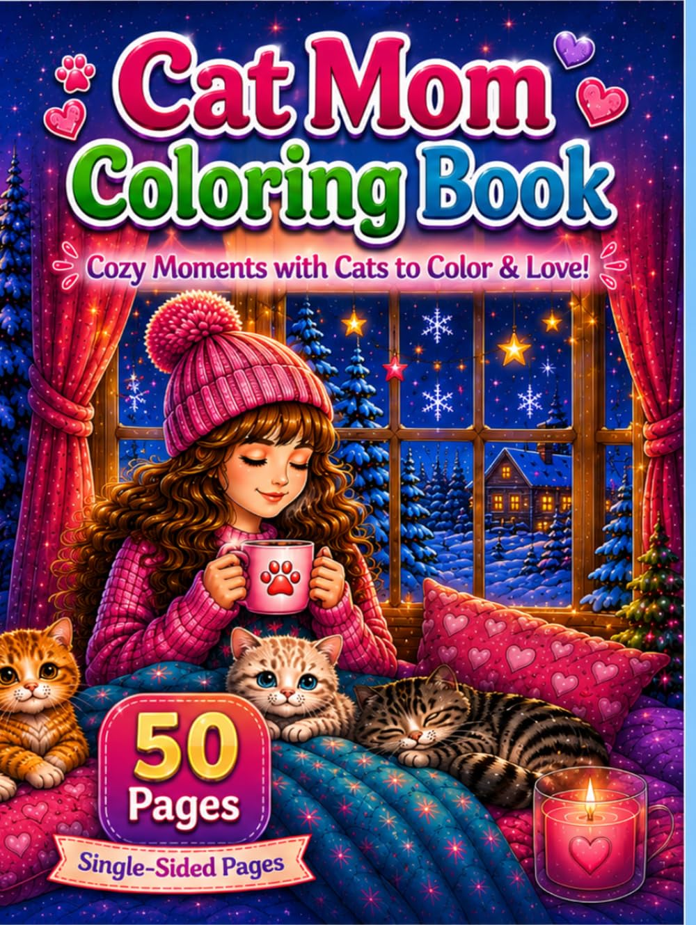 Cat Mom Coloring Book: Cozy Moments with Cats to Color & Love