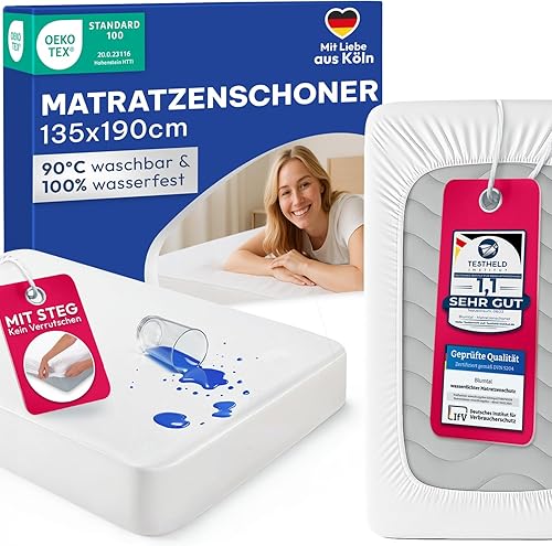 Blumtal® Matratzenschoner 135x190 - Matratzenschutz wasserdicht - Oeko-TEX zerti