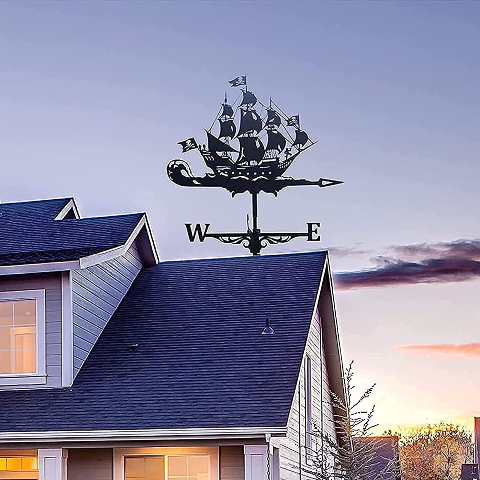 Girouette Toit Ferme Girouette Décorative Chat En Métal Pour Toit Et Jardin - Indicateur De Direction Du Vent Extérieur Girouette Toit Jardin