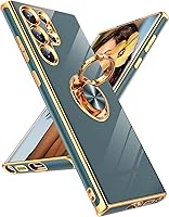 Vista 112 de LeYi para Funda de Teléfono Samsung Galaxy A13-5G: Protector de Pantalla de Vidrio Templado, Soporte Magnético Giratório de Anillo 360°, Borde Negro