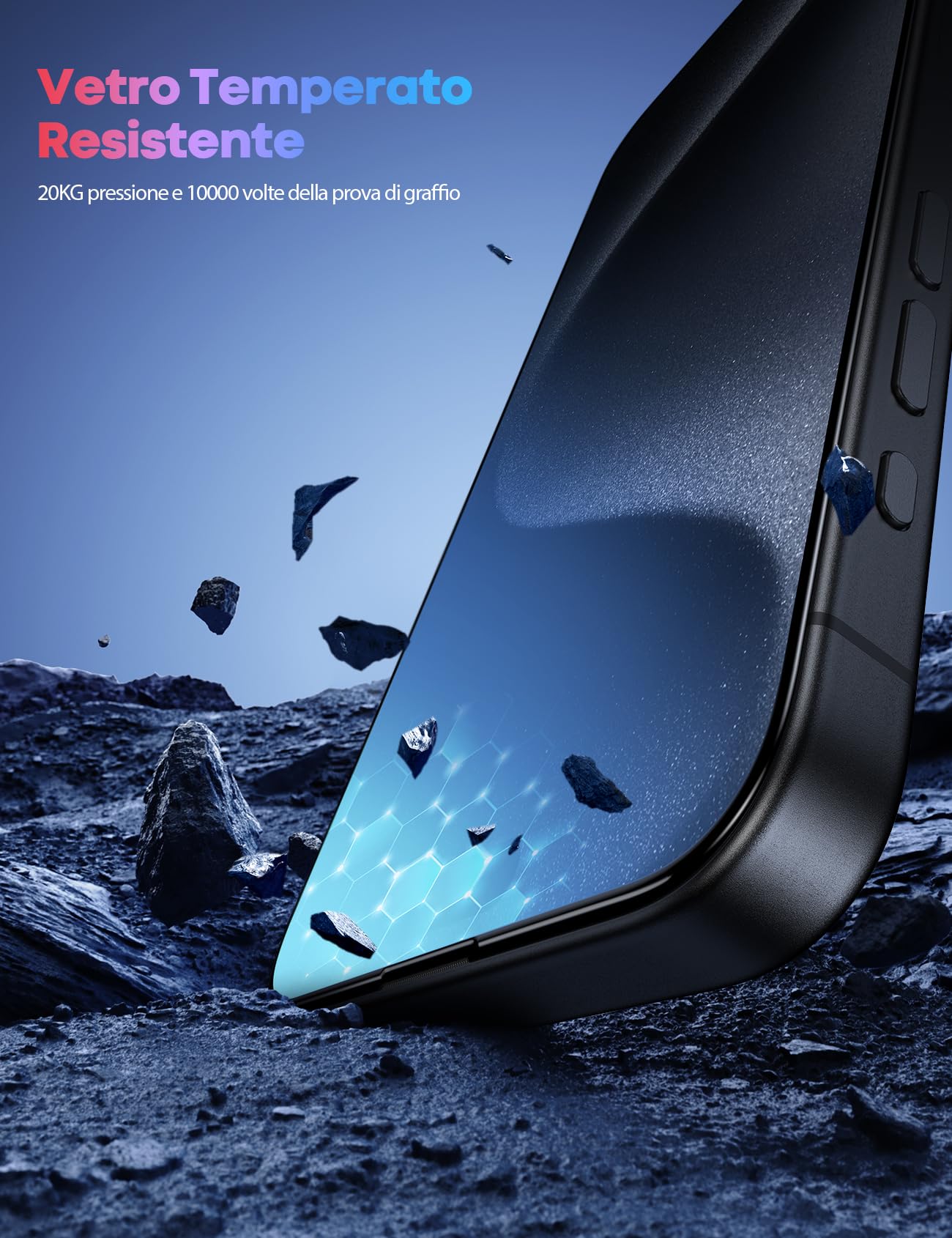 Vetro temperato per iPhone 16 Pro Max Forcell trasparente
