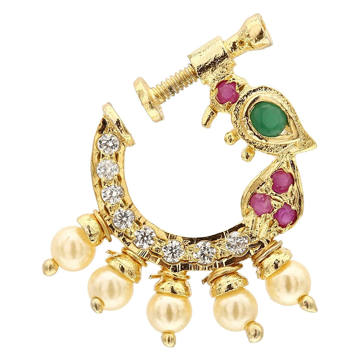 See full amazon price history chart for UG PRODUCTS Peacock Design Non-Piercing Screw Press Nose Pin For Women And Girls (CZ1897) UG PRODUCTS Peacock Design Non-Piercing Screw Press Nose Pin For Women And Girls (CZ1897) (B08SKGRVCG) Amazon Price History, Amazon Price Tracker