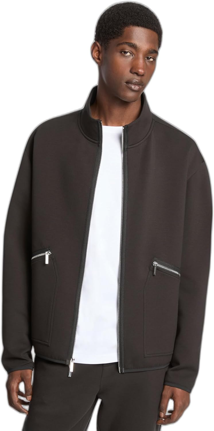 Michael Kors mens Polished Knit Full Zip