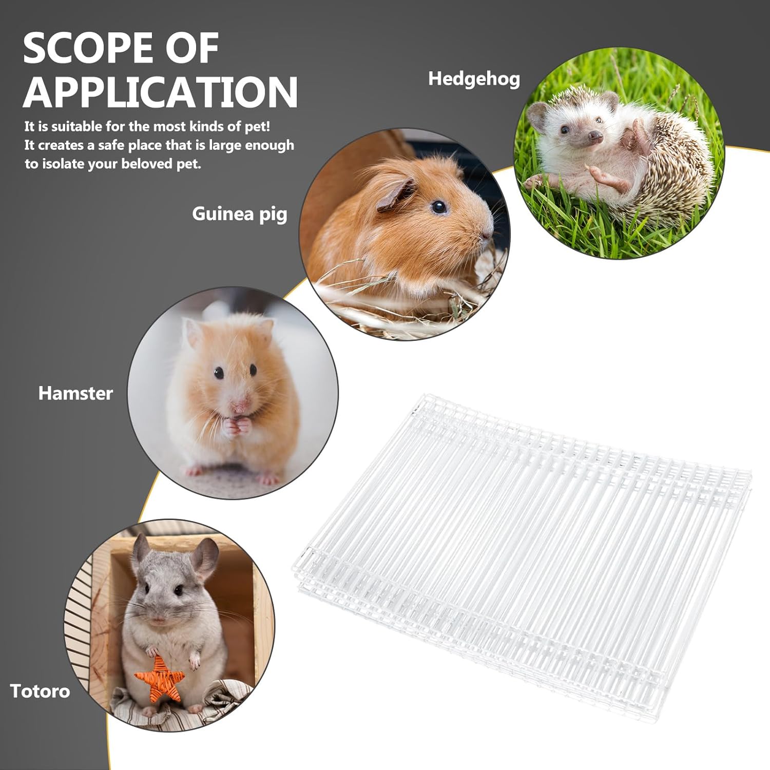 Small Pet Playpen Metal Exercise Fence 23x35cm 8pcs Set White Hamster Activity Pen for Indoor Use Pet Safety Cage Training Barrier