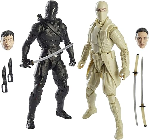 Hasbro G.I. Joe Classified Series - Figura de acción de 6 pulgadas de sombra de tormenta y ojos de serpiente (2 artículos)