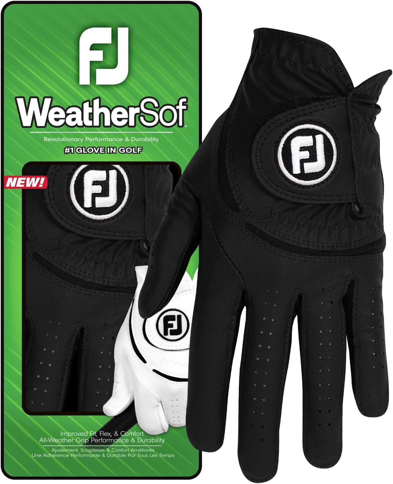 FootJoy WeatherSof Men's Golf Glove, Black